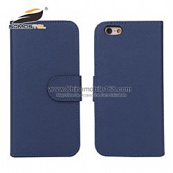 2 en 1 Flip cover unicolor leather case card folder case for iphone
