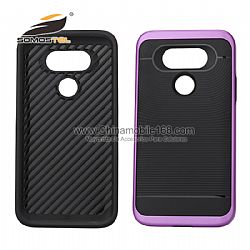 Wholesale 2 in 1 TPU+ PC With Frame  Armor Shockproof Back Cover Case  for LG