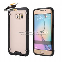 Sup shock resistant scratch resistant transparent armor tpu + pc case for samsung galaxy s6/s7 edge