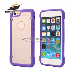 Sup shock resistant scratch resistant transparent armor tpu + pc case for iphone 6s