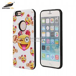 2 in 1 TPU Reliefs and Drawings With Expression Design Rabbit Case for iPhone 6