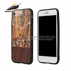 New product skin Wood grain tpu+pc phone Case Back Cover Case For Apple iPhone 7