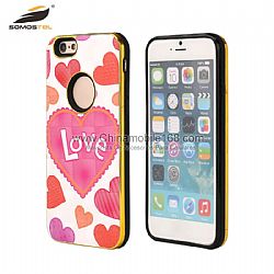 High quality 2 in 1 Electroplating and Rabbit pattern design phone case for iPhone 6