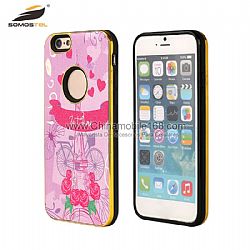 High quality 2 in 1 Electroplating and Rabbit pattern design phone case for iPhone 6