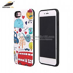 iphone 7G TPU+PU 2 in 1 with painting design protector cover case for shockproof  phone case