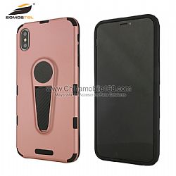 For iphone X/XR/XS R series TPU+PC case with metal stand