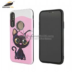 2 in 1 3D relief pattern protect case with rubberized camera protection