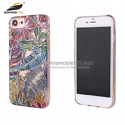 Top quality plating graphic TPU+PC liquid glitter floating protector case