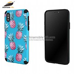 Shockproof corner TPU+PC combo case protector with spot UV pattern