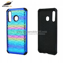 Anti-drop armor 2 in 1 protector case with colorful mosaic graphic