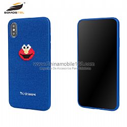 Wholesale TPU + PC case with cute cartoon embroidery drawing