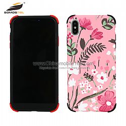 Shockproof water-pasted pattern 2 in 1 cell phone shell for Xiaomi Mi8 protection