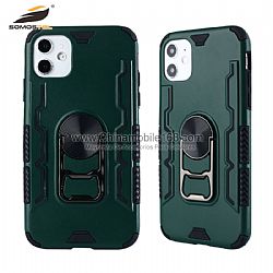 Anti-impact TPU + PC Protective cases with metal support for iPhone12/iPhone11ProMax