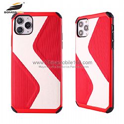 Good quality S-shaped PU Finished TPU+PC Shockproof Protector Case for iPhone12