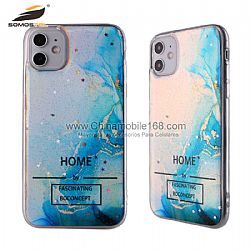 1.0mm TPU+Acrylic Protector Case with Laser + Epoxy Design for iPhone11/iPhone12