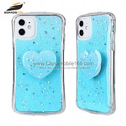 High quality TPU+PC Epoxy Protector Case with Pop Sockets for iPhone7/8/X