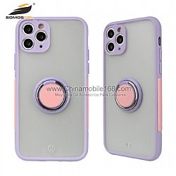 For iPhone11Pro/11ProMax Color matching eye protection combo with bracket oil injection TPU+PC