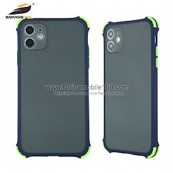 Shockproof TPU+PC silky rubber oil finished protector case for iPhone12