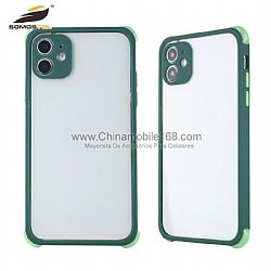 Transparent TPU + PC Anti-Shock Case With Glossy Frame For iPhone12Pro