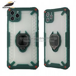 Shockproof TPU+PC clear case with color bumpers for iPhone12ProMax