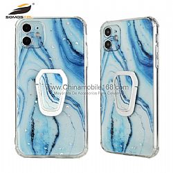 Anti-Fall TPU + Acrylic Case With Drawing And Epoxy Support for iPhone12Pro/12Promax