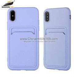 TPU+Microfiber Imitation of the original card holder oil injection phone case for iPhoneX