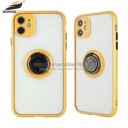 For iPhoneX/iPhone11 protection TPU+Acrylic phone case with ring