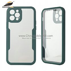 For iPhone12pro 360 Full Protection TPU + PC Case with Pure Color