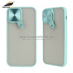 Funda Anti-Choque TPU+PC con espejo y soporte de metal para iPhone12/12mini/12Pro