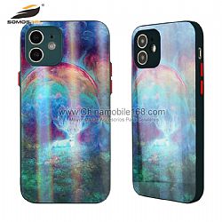 TPU+PC Glass Finished Aurora Effect Phone Case for iPhone13