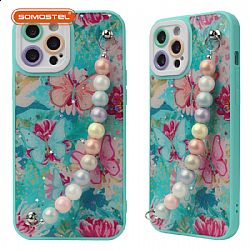 TongYan Two-in-one Painting Epoxy with Beads Bracelet TPU+PC Phone Case