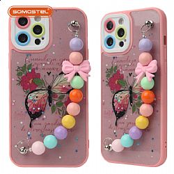 Tong Yan 2-in-1 Painted Epoxy Beads Bracelet TPU+PC Phone Case