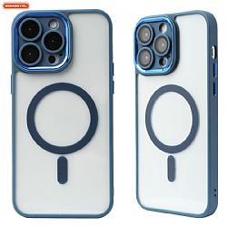 2-in-1 acrylic + TPU magnetic phone case with lens protective film