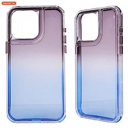 Wholesale Gradient Transparent Colour Tpu+Pc 2-In-1 Phone Case