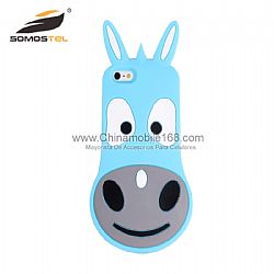 New 3D Cute Donkey Soft Silicone Back Case Cover for iPhone 5 6 6 Plus
