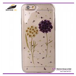 Fashion Real Dried Pressed Flowers TPU Case Cover for Samsung/Iphone