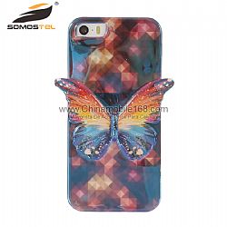 Wholesale Blu-ray IMD 3D Butterfly TPU Phone Cover Case For iphone 6 6plus Samsung S6