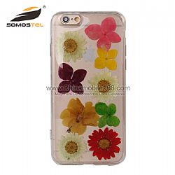 Rebbygena Custom Daisy Floral Real Pressed Flowers Phone Case for Iphone/Samsung/LG