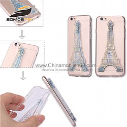 Fashion Novelty Quicksand Dynamic Sand Phone Cover Eiffel Tower Case for iPhone Wholesale