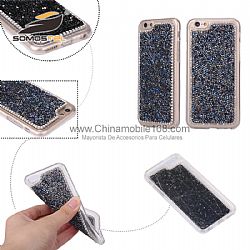Luxury Rhinestone Soft TPU Clear Crystal Diamond  Back Cover Phone Case For iPhone6 6s