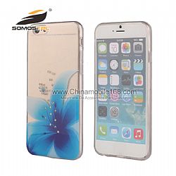 Wholesale Internal Diamond girl series soft ultra transparent TPU phone case for iphone 6