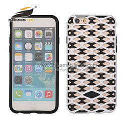 Fashion Grid Design Electroplating  TPU Cover Case For IPhone 6s 6 Plus