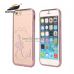 Bling Diamond Plating Frame Soft Electroplating TPU Case for iPhone 6 6S Plus