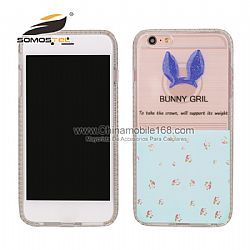 Hot selling  diamond drawing colored Epoxy back cover phone case for iphone 6  PLUS