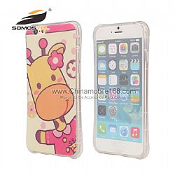 High quality TPU Transparent Anti-drop Painted Case  for iphone 6