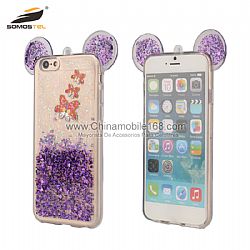 3D Mouse TPU Case + Epoxy With  quicksand designs phone case for iPhone 6