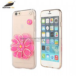 Elegance Diamond Quicksand Back Cover Sunflower TPU Phone Case For iPhone 6s Plus