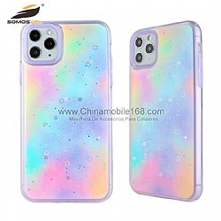 Promotional bright 2  in 1 TPU+PC Epoxy protective case for iPhone11/iPhone12/Note20