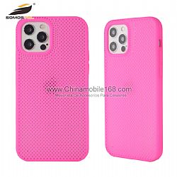 Mesh Hollow TPU Case with Rubber Oil for iPhone12 / 12Mini / 12Pro / 12ProMax
