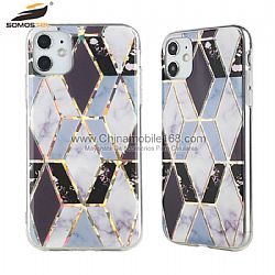 Mayoreo 1.6mm colorful electroplating pattern double-sided flat IMD TPU phone case for iPhone12